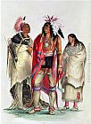 Marketplace in North Africa Paintings - North American Indians, circa by George Catlin